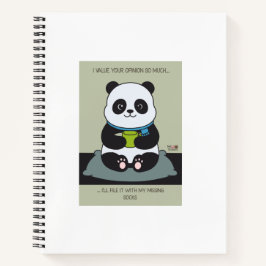 Funny Custom Sarcastic Panda Opinion Coworker Gift Notizbuch