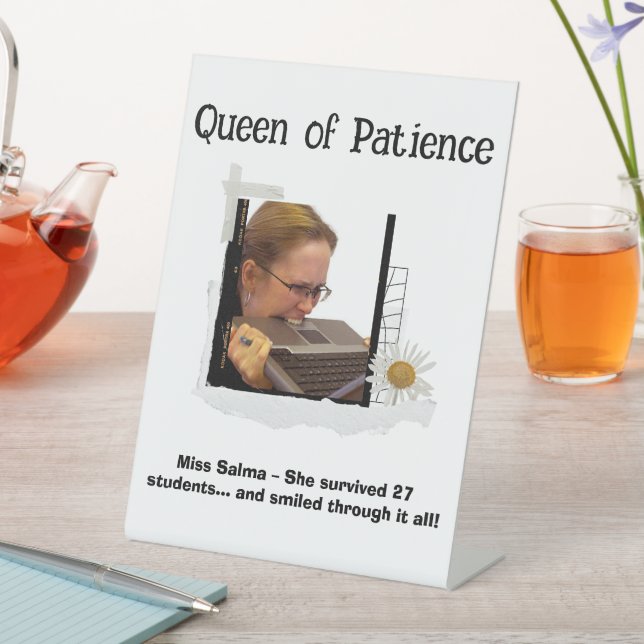 Funny Custom Teacher Wertungszeichen Sockelschild (In Situ)