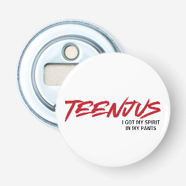 Funny Custom Text Baby Billy's Zitat Teenjus Red Flaschenöffner