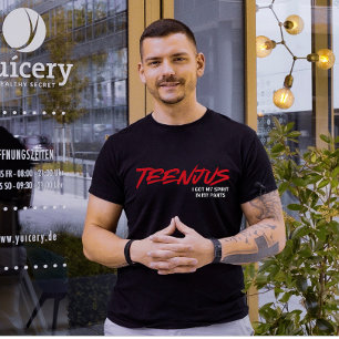 Funny Custom Text Baby Billy's Zitat Teenjus Red T-Shirt