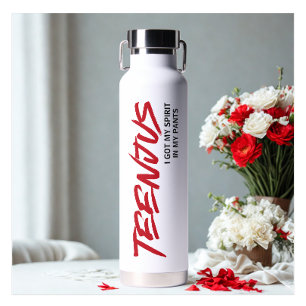 Funny Custom Text Baby Billy's Zitat Teenjus Red Trinkflasche