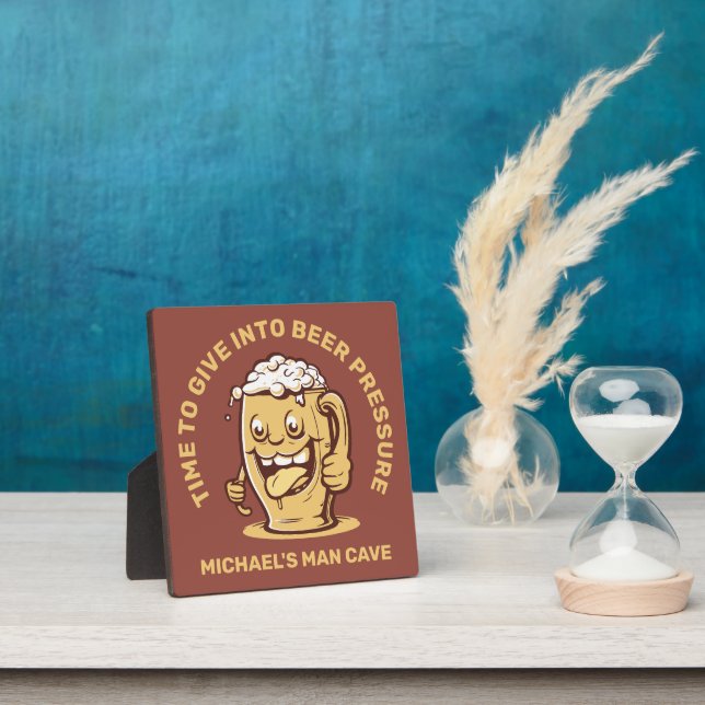 Funny Custom Text Beer Fotoplatte (InSitu)