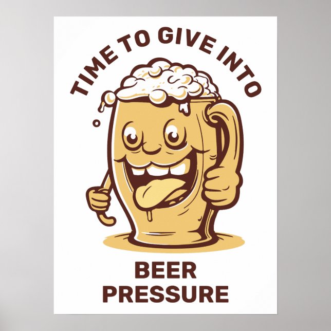 Funny Custom Text Beer Poster (Vorne)