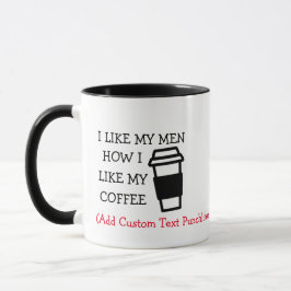 Funny Custom Text drückt Koffein liebt Kaffee Tasse