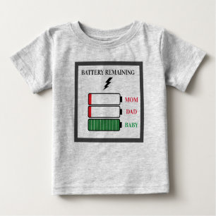 Funny Custom Text Full Battery Life Tech Baby T-shirt