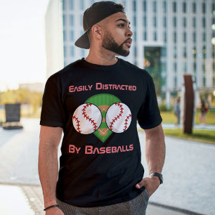 Funny Custom Text Geschenke für Baseball Spieler F T-Shirt