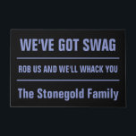 Funny Custom Text Mafia Swag Doormat Fußmatte<br><div class="desc">Sie können alle Textfelder dieses Elements ändern und Text- und Hintergrundfarben ändern. Sehen Sie in meinem Geschäft nach,  um mehr Produkte zu finden.</div>