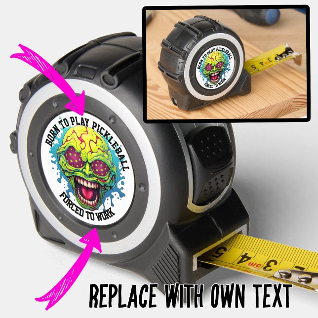 Funny custom text pickleball maßband (Funny custom text pickleball tape measure)