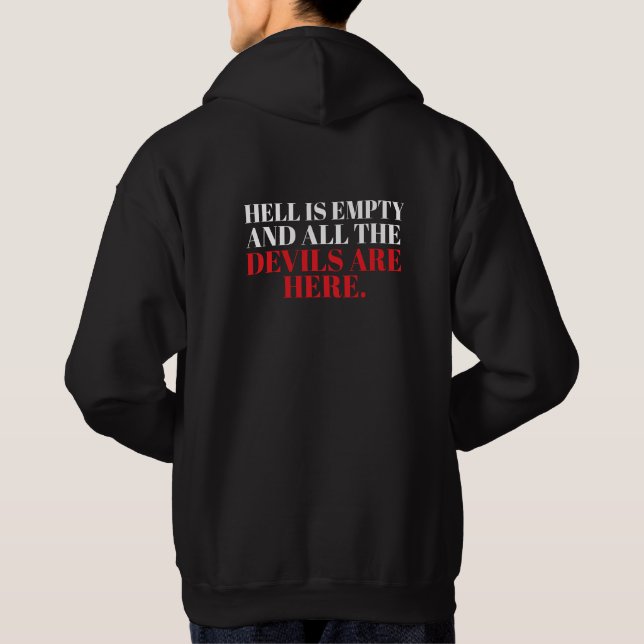 Funny Custom Text Stilvoll Modern Minimal Men Blac Hoodie (Rückseite)