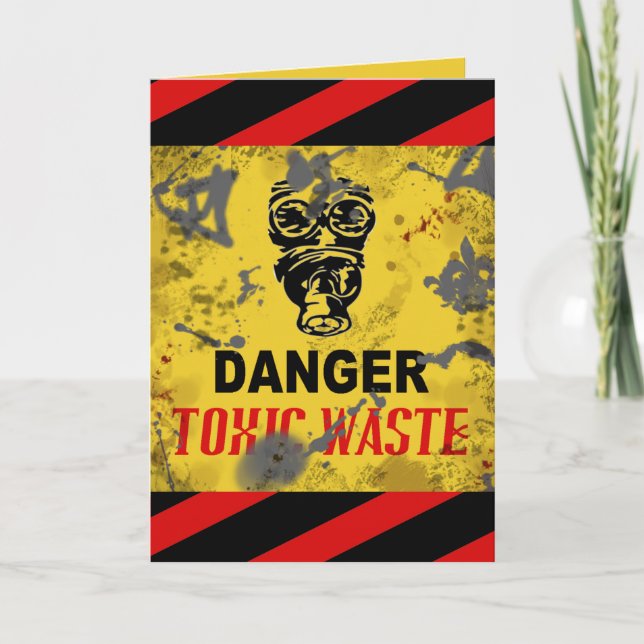Funny Custom "Toxic Waste" Erwachsene Geburtstag Karte (Vorderseite)