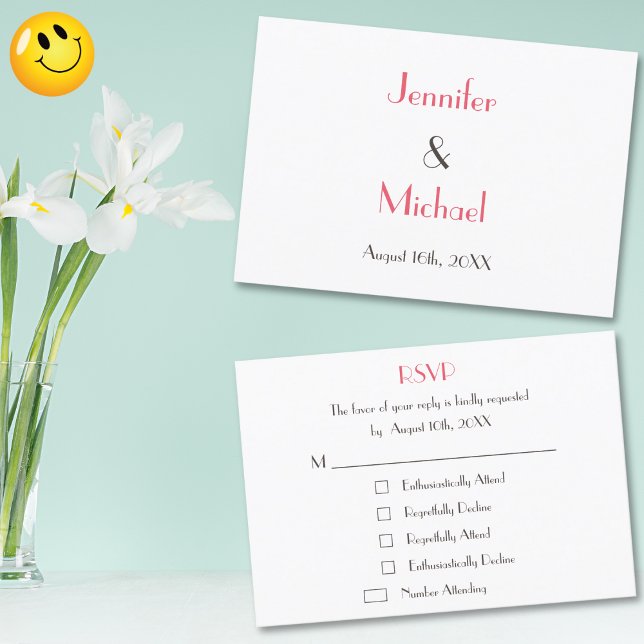 Funny Custom Wedding UAWG Repitation Card RSVP Karte (Funny Custom Wedding RSVP Reply Invitation Card)
