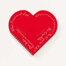 Funny Custom Wedding Vorschlag Valentine's Day Notizbuch