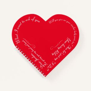 Funny Custom Wedding Vorschlag Valentine's Day Notizbuch