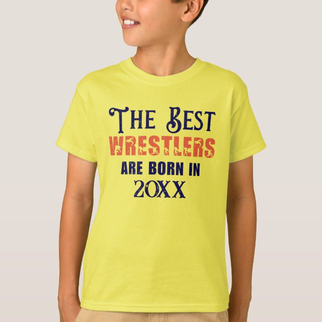 Funny Custom Wrestler Geburtstag Jahr Geburtstag T-Shirt (Vorderseite)