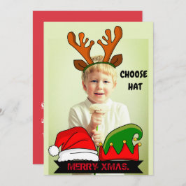 Funny custom Xmas. hats Einladung