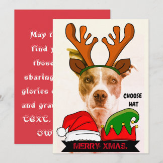Funny custom Xmas. hats Einladung