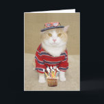 Funny Customizable Birthday for Enthusiastic Typ Karte<br><div class="desc">Auf diesem Bild sind Bubbas Augen so groß, ich versuchte mir einen Text auszudenken, um dem beizukommen. Wenn man sich die Bedeutung von "hell-mit Augen und buschig" anschaut, sieht man Wörter wie fröhlich, aufstrebend, energisch, optimistisch, altherzig, voller Vitalität, motiviert, etc. Und als Katze ist er buchstäblich hell-mit Augen und buschsüchtig....</div>
