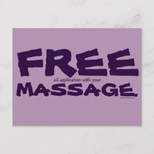 Funny CUSTOMIZABLE Free Oil mit Massage-Marketing Postkarte
