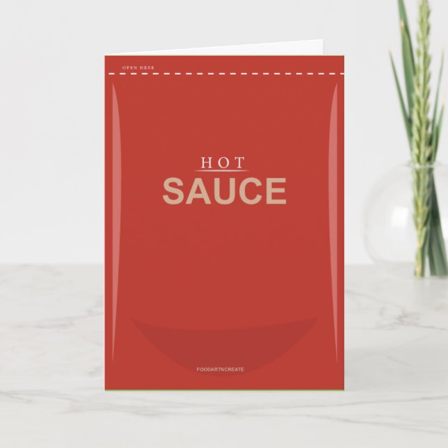 Funny Customizable Hot Sauce Birthday Card Karte (Vorderseite)