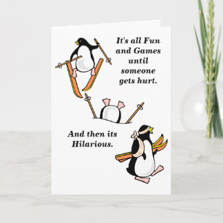 Funny Customizable Ski Gone Falsch Karte