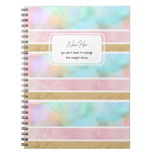 Funny Customizable Stripes Nice Student Notebook Notizblock