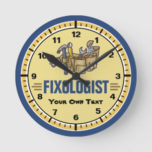 Funny Customize It Handyman Runde Wanduhr