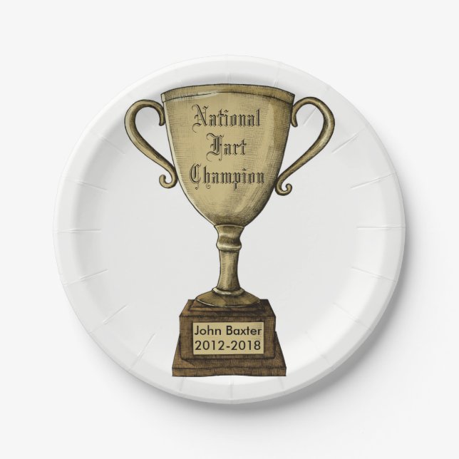 Funny Customized Trophy Award Pappteller (Vorderseite)