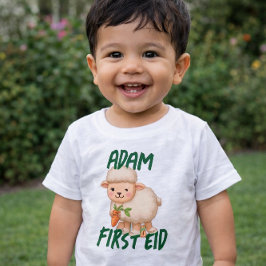 Funny cute Baby First Eid Adha funny Baby Name T-shirt