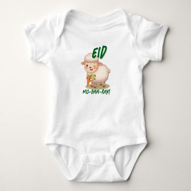 Funny cute Baby Sheep Eid Adha funny Baby Name Strampler (Vorderseite)