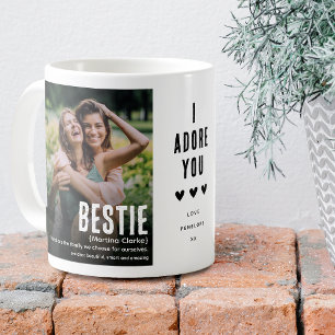 Funny Cute BESTIE Definition 2 Photo Kaffeetasse