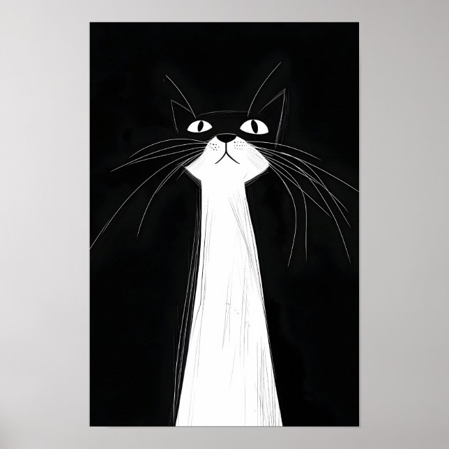 Funny Cute Black cat Poster (Vorne)