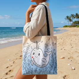 Funny cute cartoon drawing illustration  tote bag