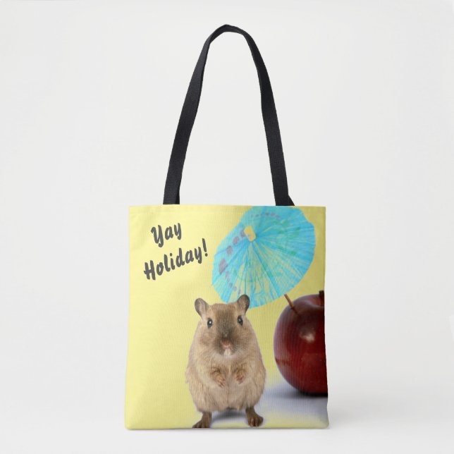 Funny Cute Gerbil Summer Holiday Yellow (Vorderseite)