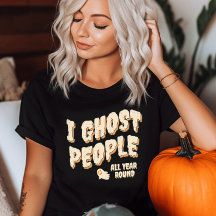 Funny Cute Ghost People Halloween Orange