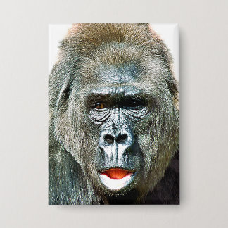 FUNNY CUTE GORILLA BUTTON