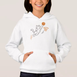 Funny Cute Hoops Cat Hoodie