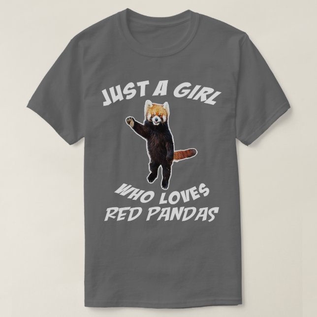 Funny Cute Just A Girl Who Loves Red Pandas  T-Shirt (Design vorne)