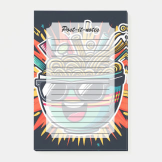 Funny Cute Noodle Cartoon Ramen Bowl Post-it Klebezettel