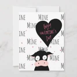 Funny Cute “Only Moooooo” Cow Pun Mitteilungskarte