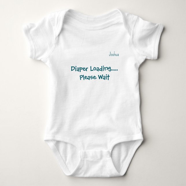 Funny Cute Personalized Custom Name Baby Bodysuit  Baby Strampler (Vorderseite)