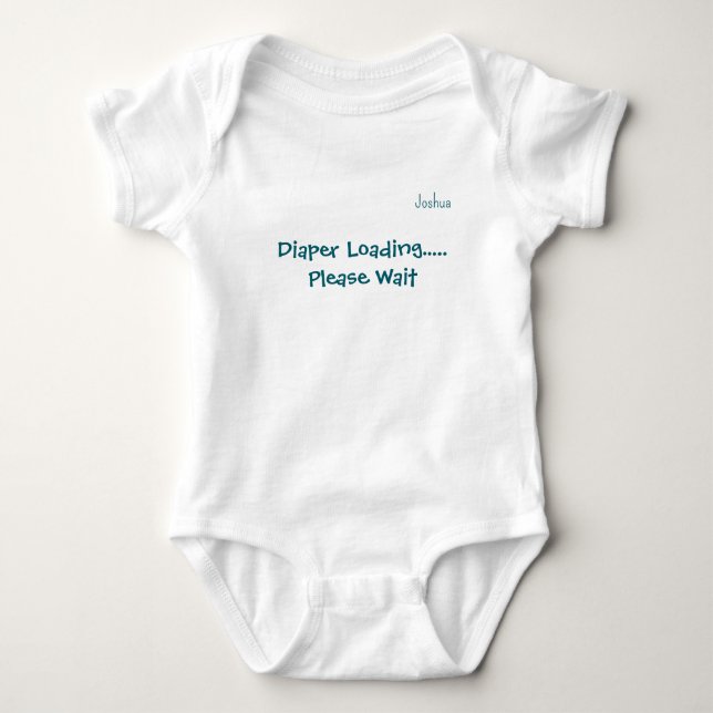 Funny Cute Personalized Custom Name Baby Bodysuit  Strampler (Vorderseite)