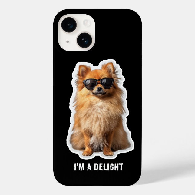 Funny Cute Pomeranian Dog I'm a Delight Case-Mate iPhone Hülle (Rückseite)