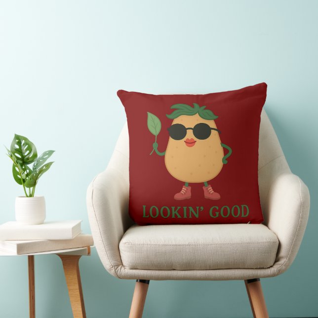 Funny Cute Potato Throw Pillow Kissen (Stuhl )