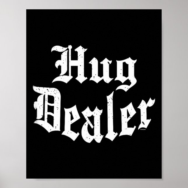 Funny Cute Sensitive Feet Hug Merchant Valentine's Poster (Vorne)