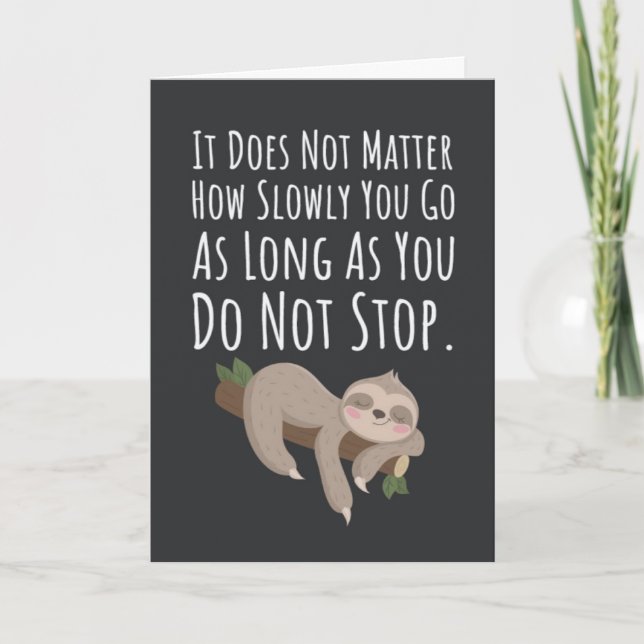 Funny Cute Sloth Cards Jungle Wild Animal Safari Karte (Vorderseite)