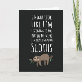 Funny Cute Sloths Lover Cards Animals Humor  Karte