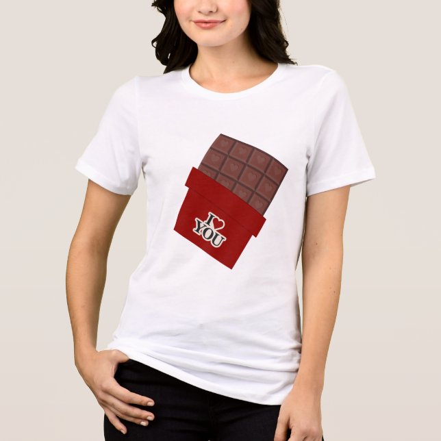 Funny & Cute Valentine’s Day Gift Tri-Blend Shirt (Vorderseite)