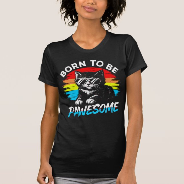 Funny cute women's cat  T-Shirt (Vorderseite)