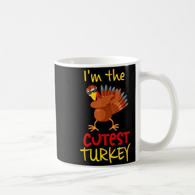 Funny Cutest Turkey Matching Family Group Thanksgi Kaffeetasse (Rechts)