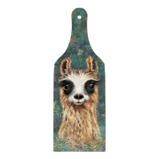 Funny Cutting Board mit dem kuriosen Llama Schneidebrett (Vorderseite)